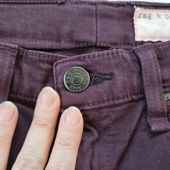 Rag & Bone eggplant purple denim pant 27 - Picture 3 of 8
